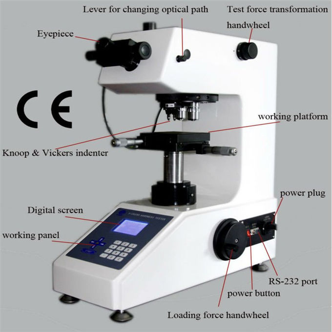 Hv0.3 Hv10 Manual Turret Digital Vickers Hardness Testing Machine