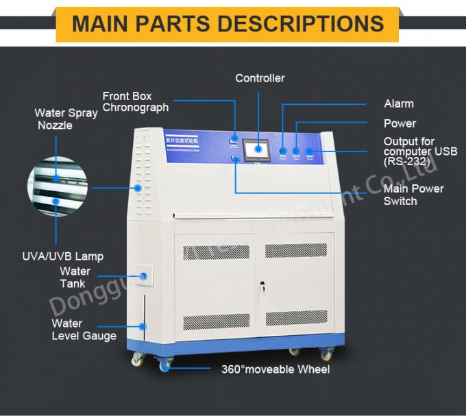 Painted Plastic Accelerated UV Aging Test Machine with 340 Lamp 2