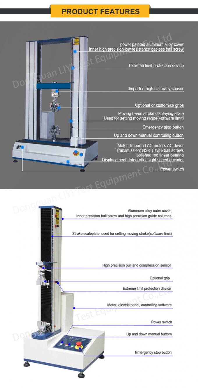 Electronic Universal Tensile Testing Machine With Extensometer 0