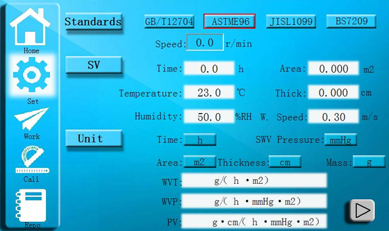 WATER VAPOR PERMEABILITY TESTER FOR COATED FABRICS