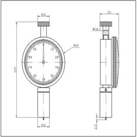 Rubber Testing Machine 2.5 Mm Presserdics 20~90HD Measurement Range